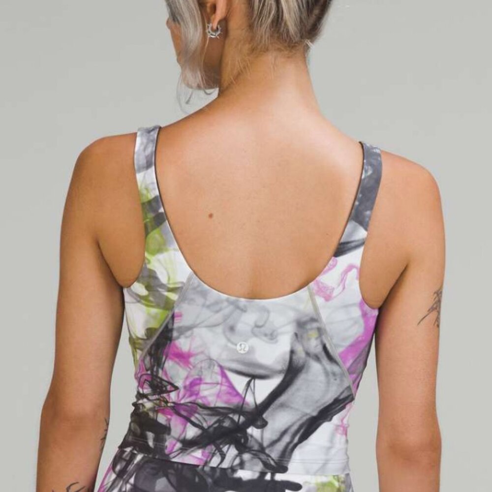 Lululemon Throwback Print Align Tank Top Unicorn Throwback White Multi 6 NWT - Picture 3 of 3